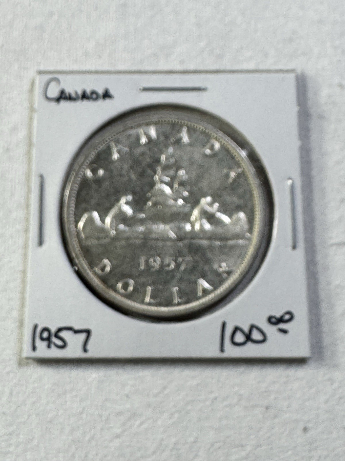 1957 Canada $1 Silver Coin Low Mintage