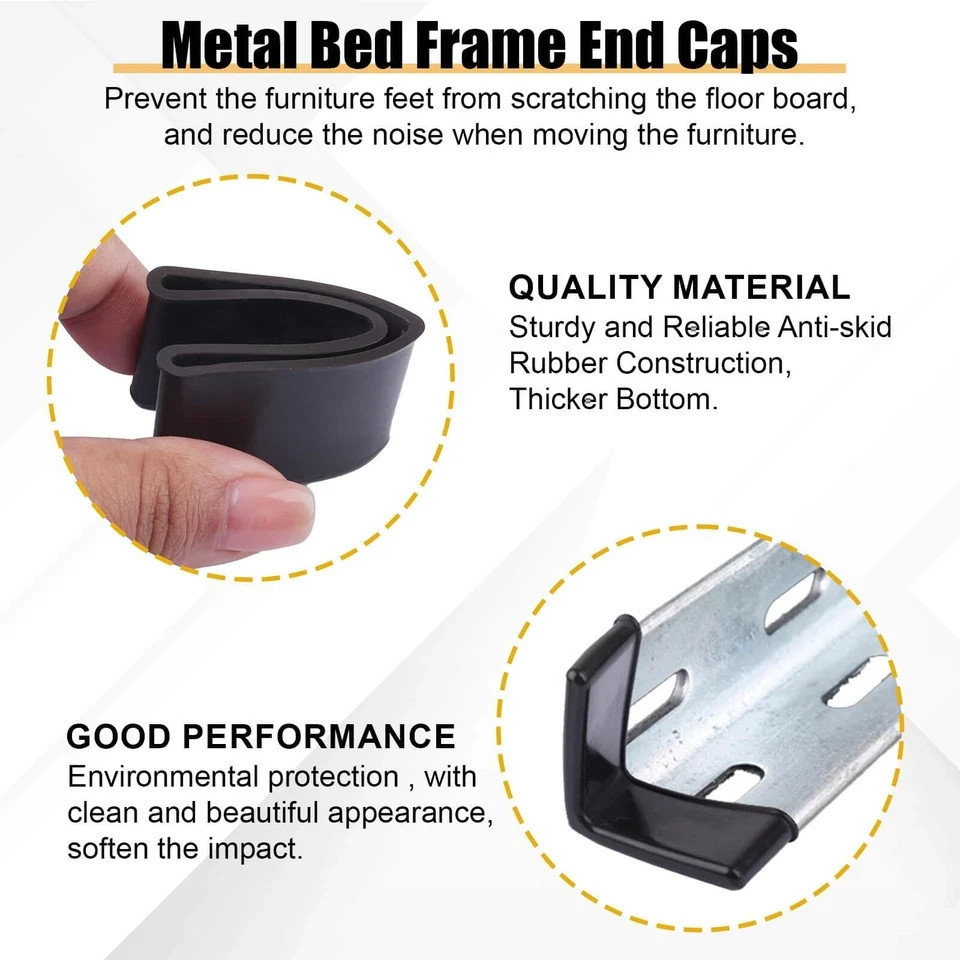 Bed Frame Gash Protector Guards 11/2 X 11/2 Edge Corner End Covers/caps Bed Fr