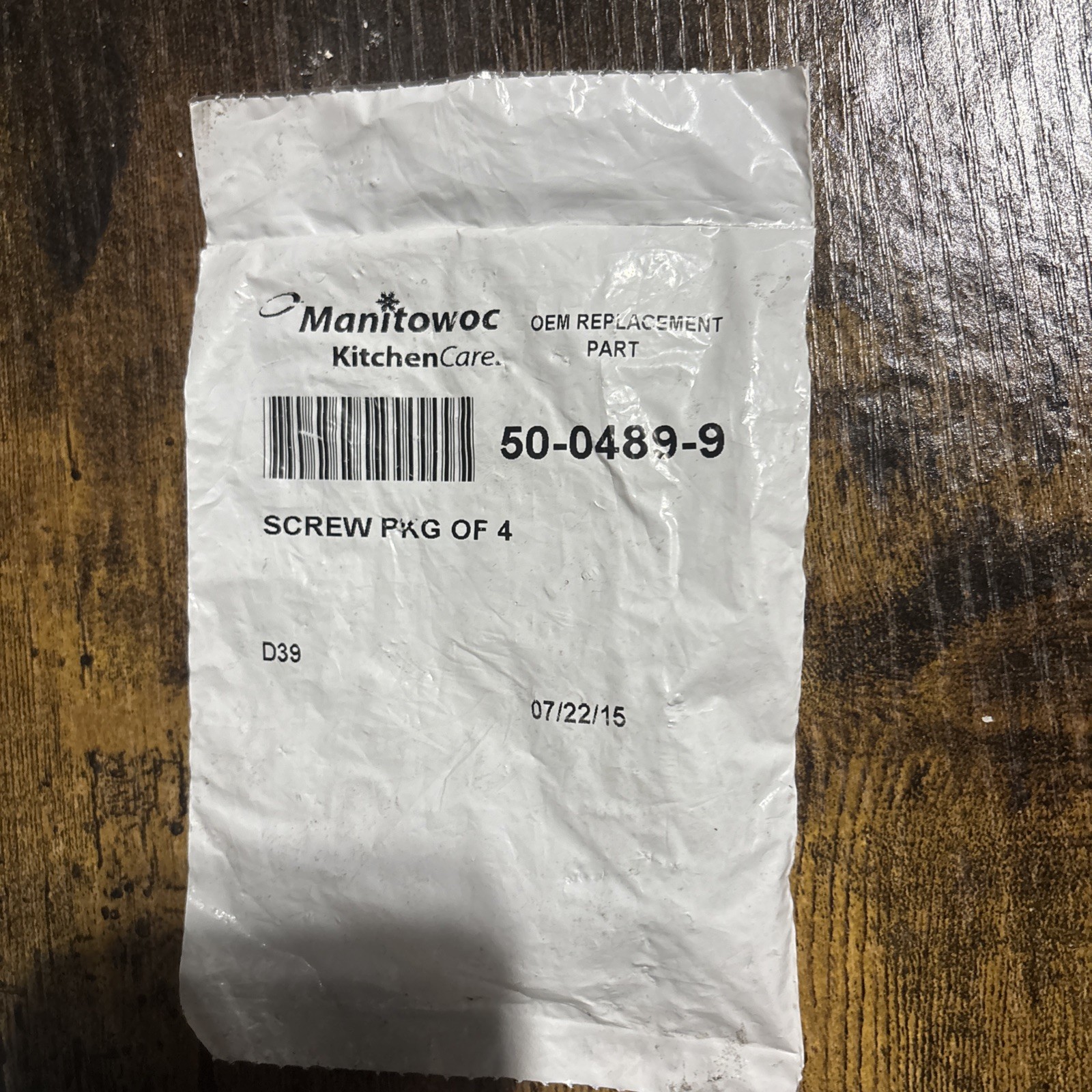 Manitowoc Ice 5004899 Screw Front Door Phillips Pan Head Packof 4 New Free Ship