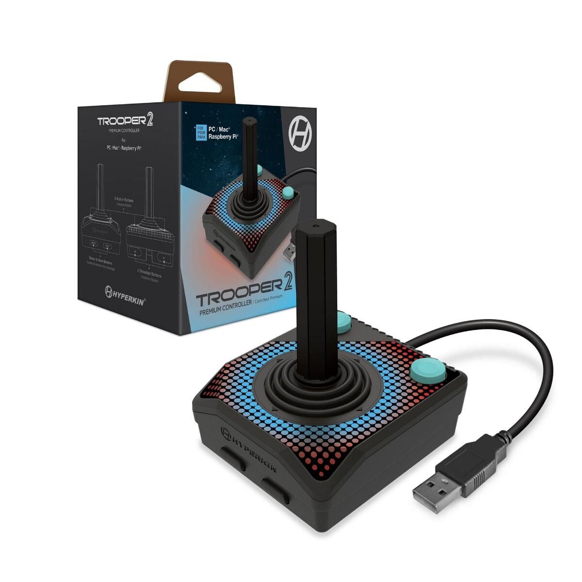 Hyperkin "Trooper 2" Atari 2600 Style Premium USB Controller for PC MacOS