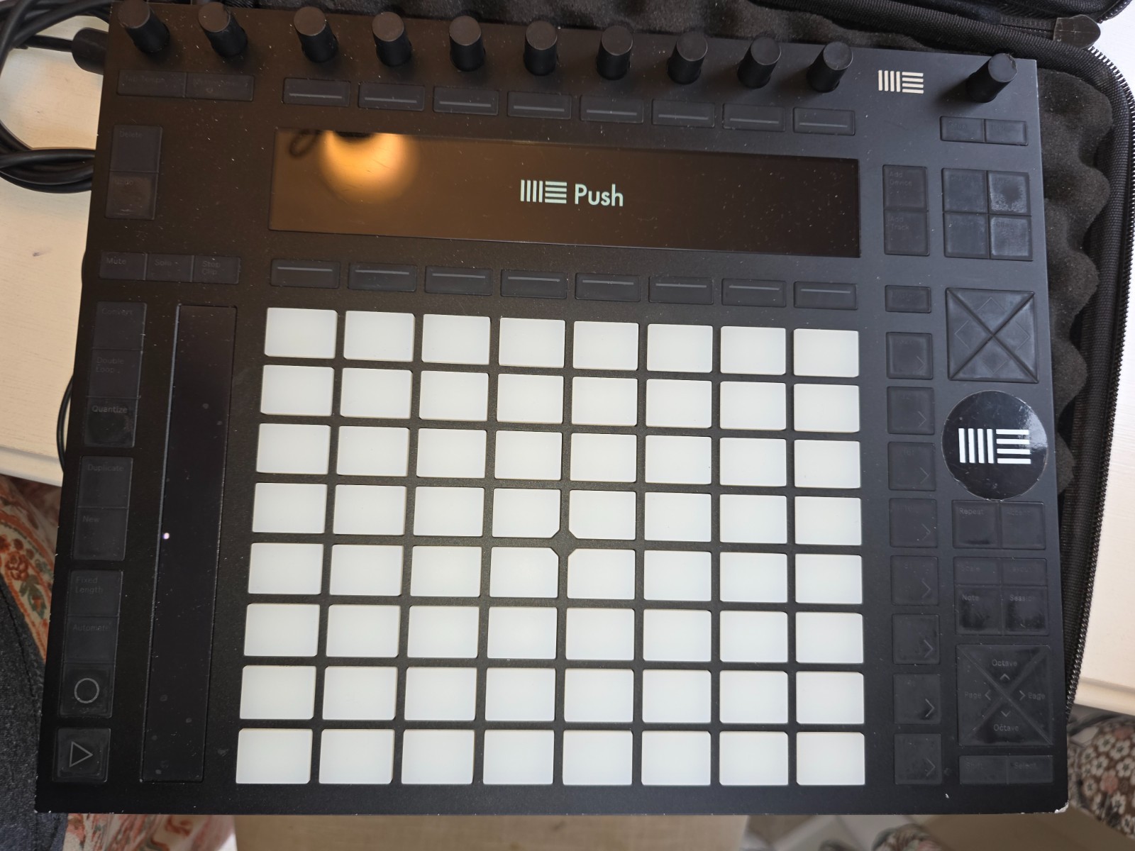 Ableton Push 2 Instrument Controller Cords and Case Included