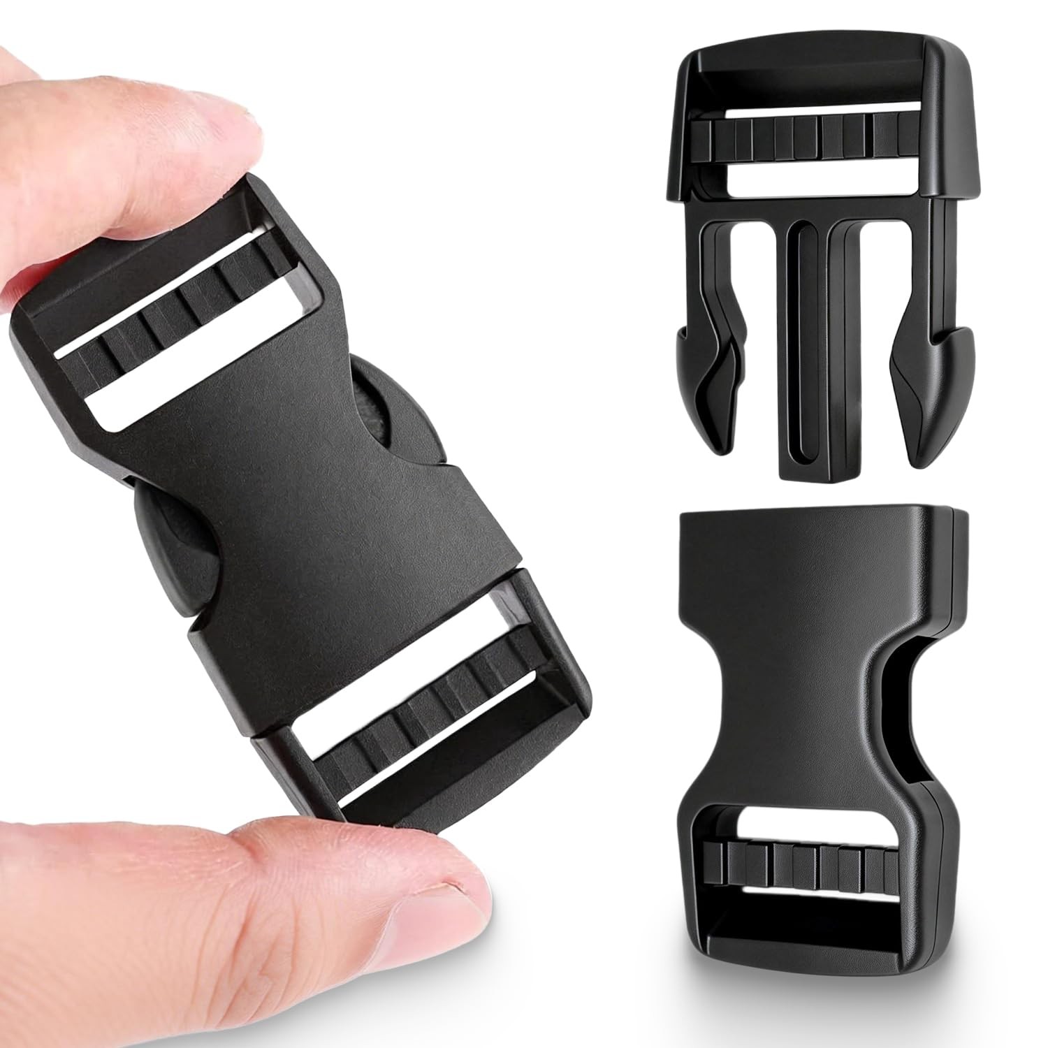 Buckles 1 Inch Quick Release Plastic Adjustable 1" Replacement for Backpack