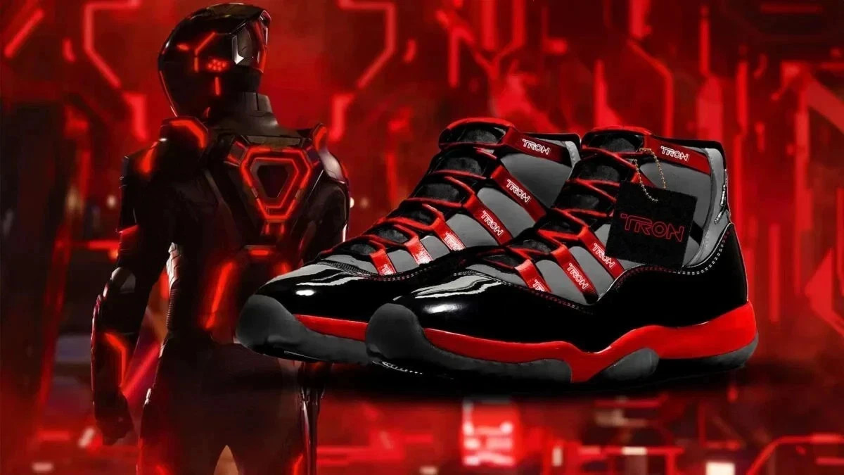 Jordan 11 Red 'Tron Ares' Men's Size US 7-12
