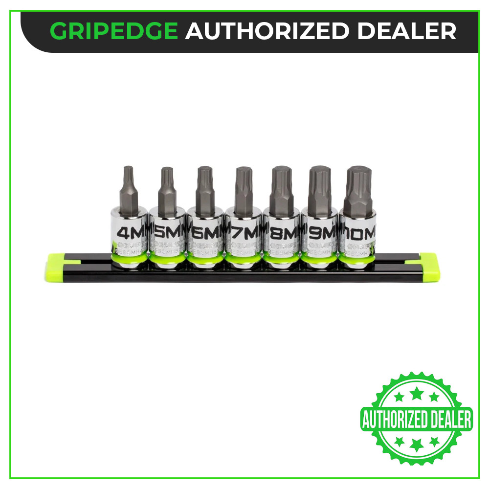 GripEdge Tools GE7BSMHSRPT 7-Piece Metric RPT Hex Driver Set 4mm-10mm