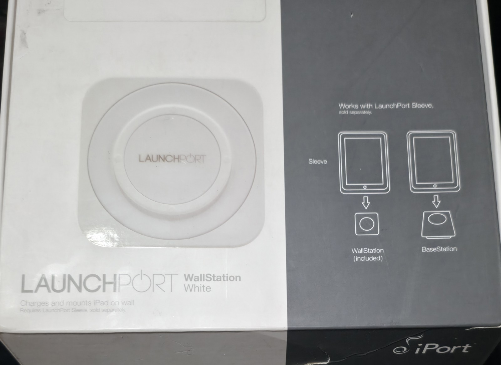 iPort LaunchPort WallStation Charging Pad and Wall Plate ONLY - (White)
