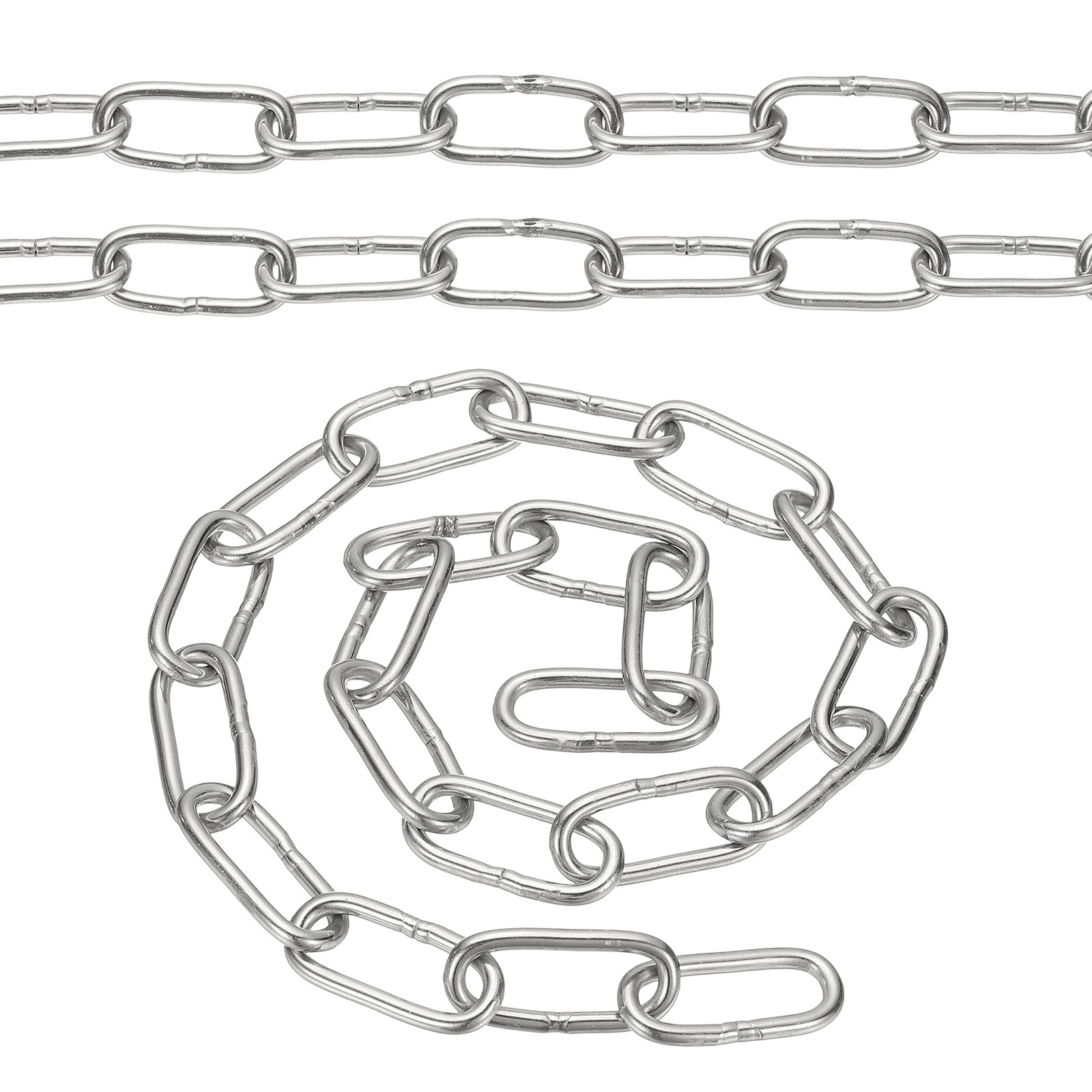 1.6ft SUS304 Stainless Steel Chain, 3mm Metal Chain Link 0.5 Meter