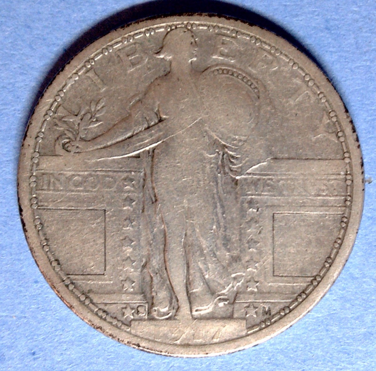 1917-S Type 1 Standing Liberty Quarter F+ Condition but you grade it