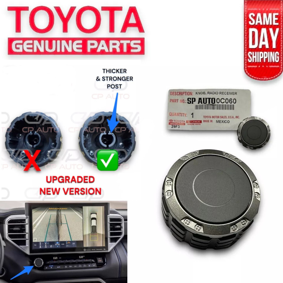 2022 - 2025 TOYOTA TUNDRA 14” DISPLAY POWER VOLUME CONTROL KNOB OEM NEW