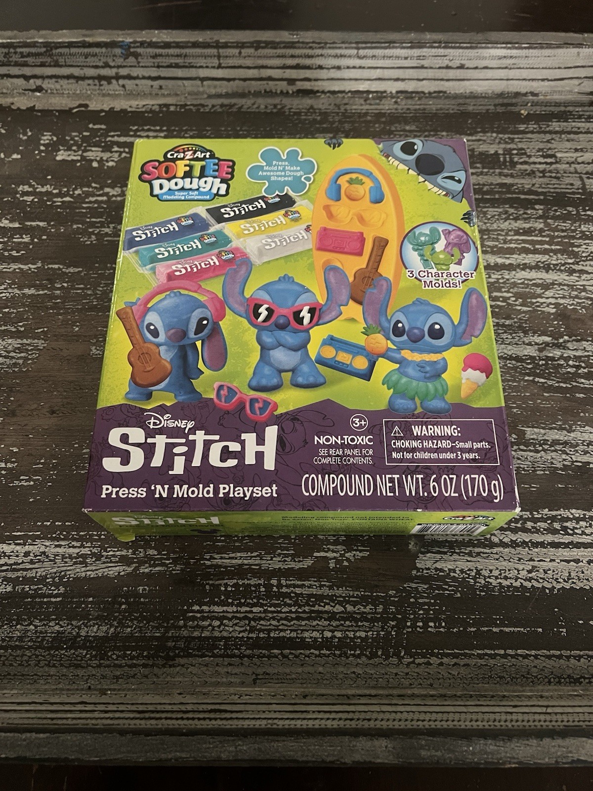 Cra-Z-Art Disney Stitch Softee Dough Press 'N Mold Playset Blue 3+