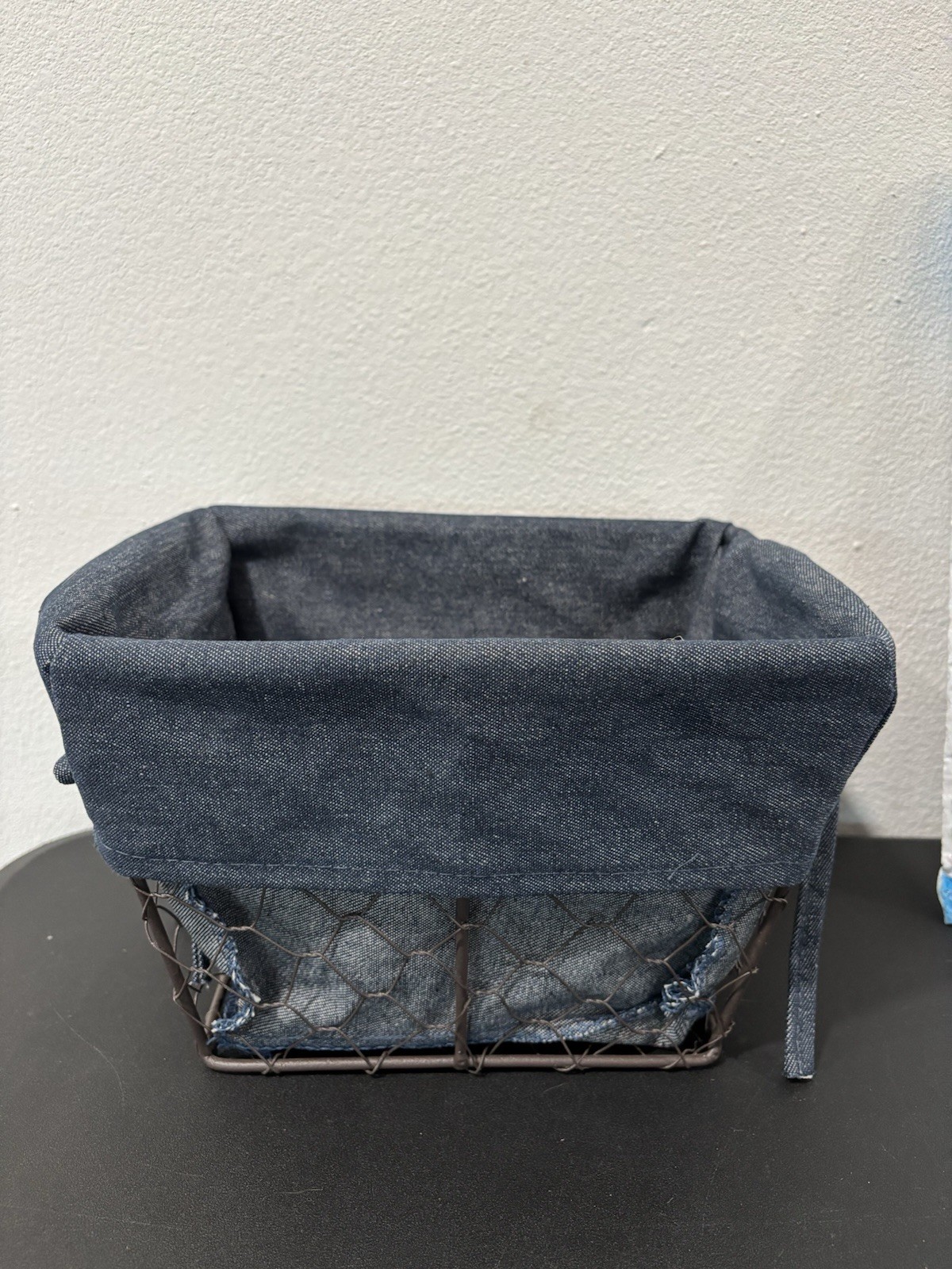 Denim Wire Basket