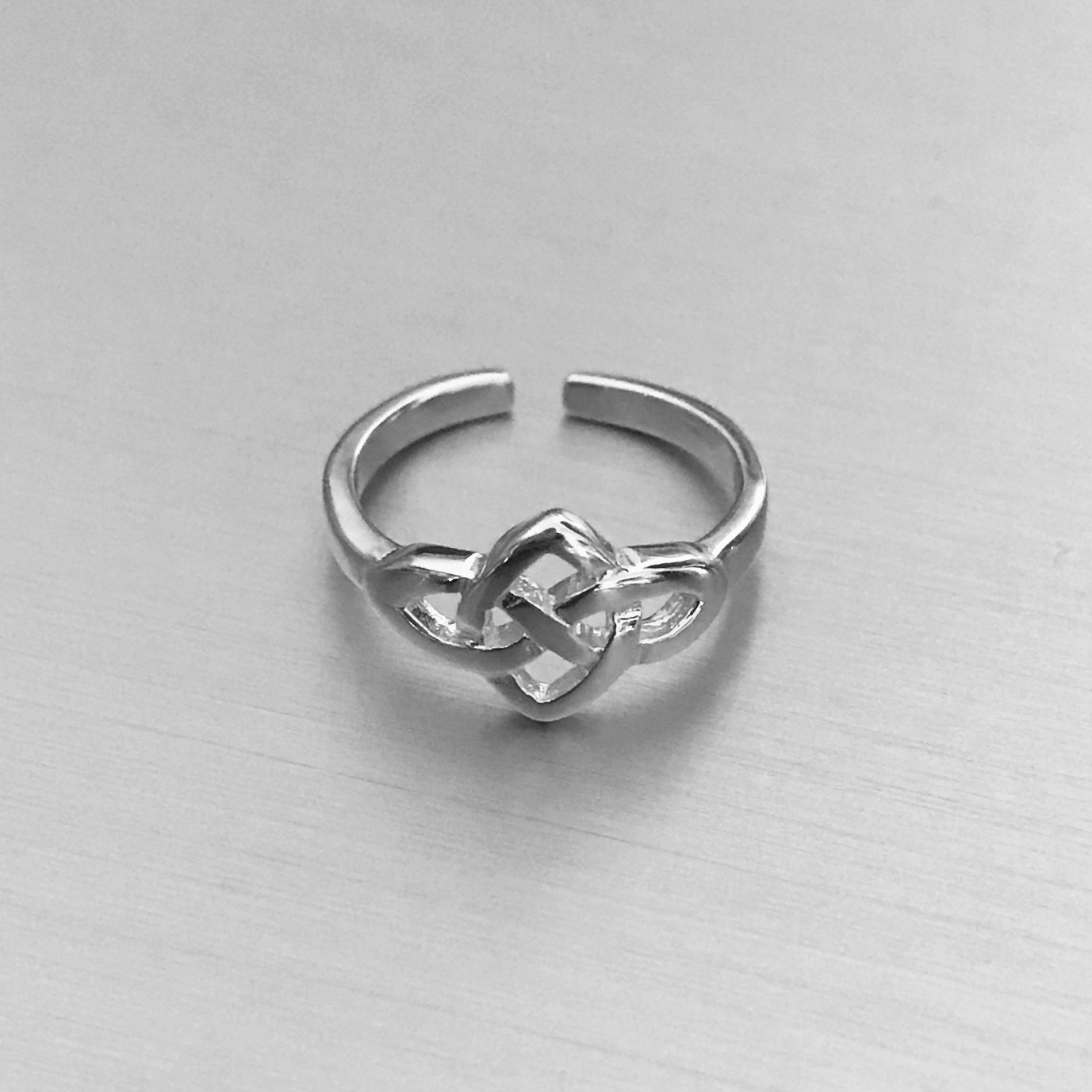Sterling Silver Celtic Infinity Toe Ring, Love Knot Ring, Silver Rings