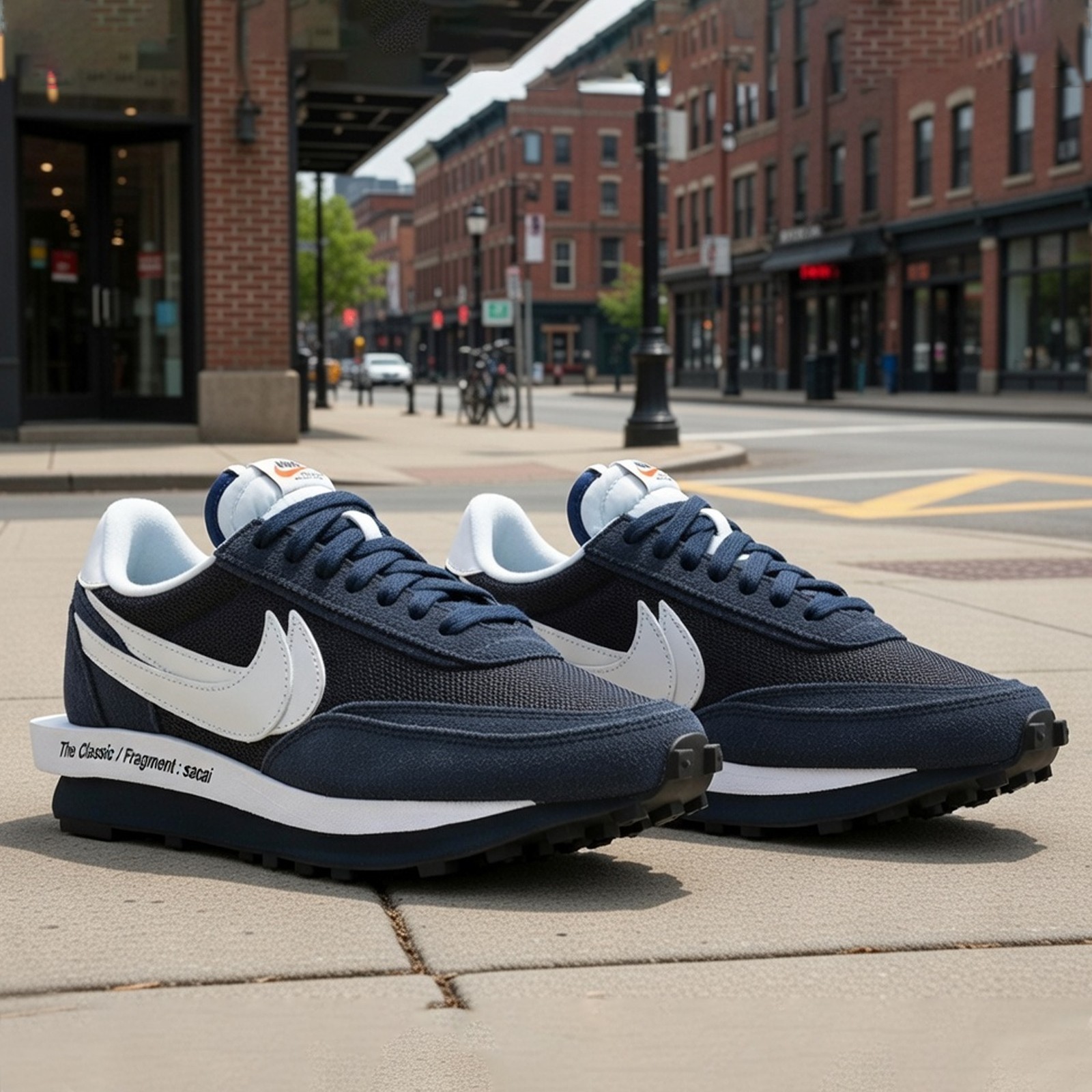 DH2684-400 Nike Fragt Design x sacai x LDV Waffle 'Blackened Blue' Men’s Shoes