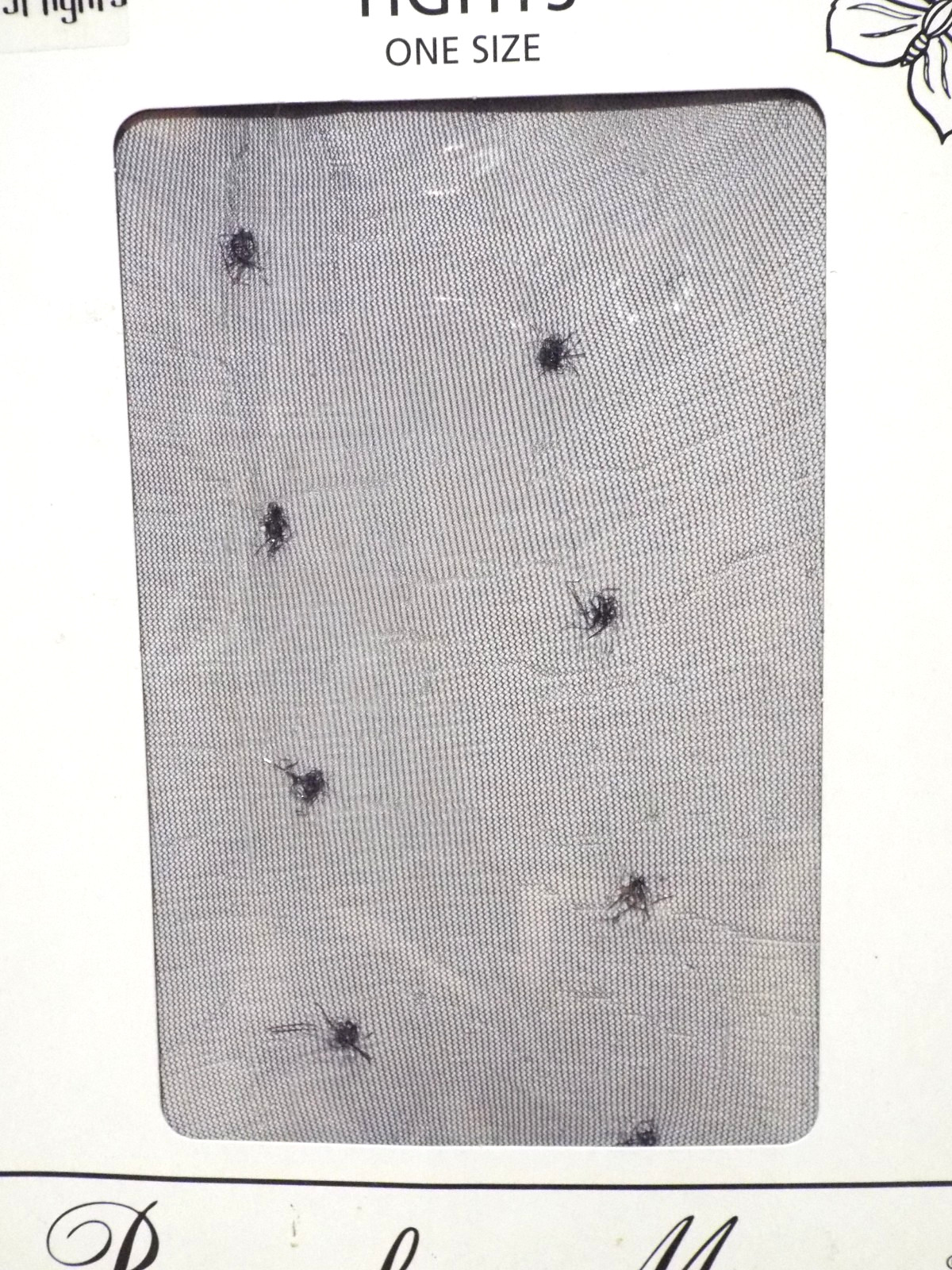 Pamela Mann Starburst Pattern Tights - One Size - Black - New