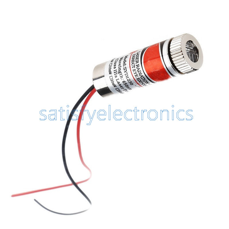 5PCS 5mW 650nm Line Red Laser ModuleFocus Adjustable Laser Head 5V Module
