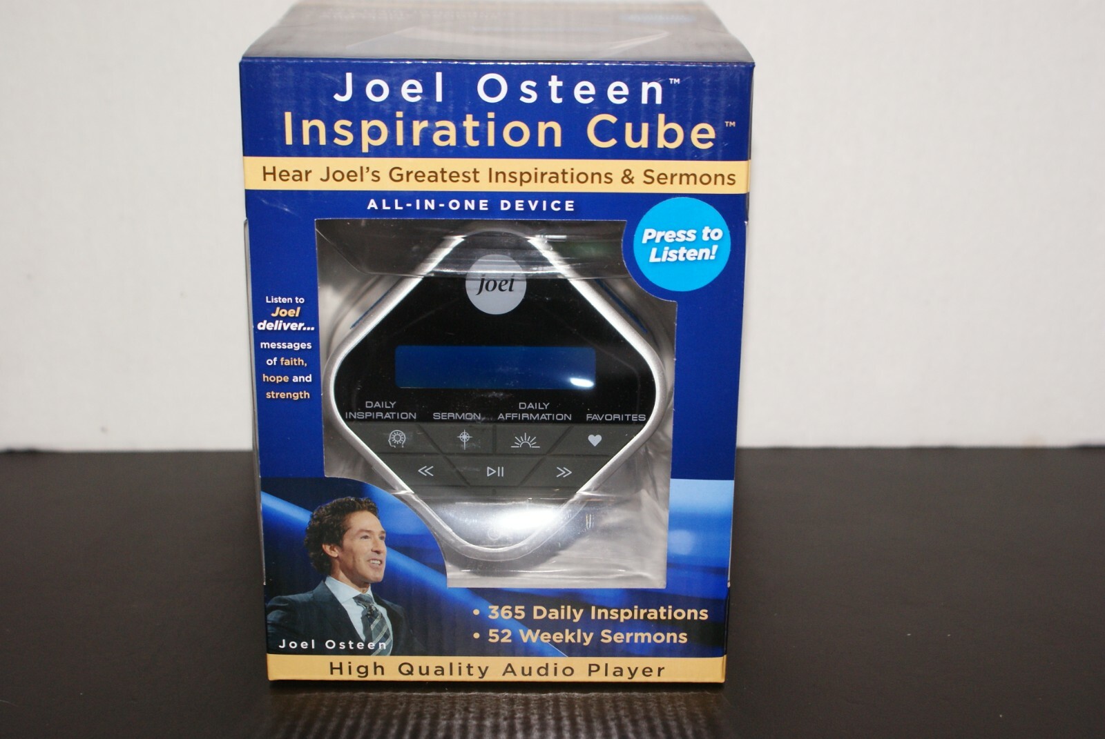 Joel Osteen Inspiration Audio Cube Brand New Sealed Box & Includes Adapter, USB