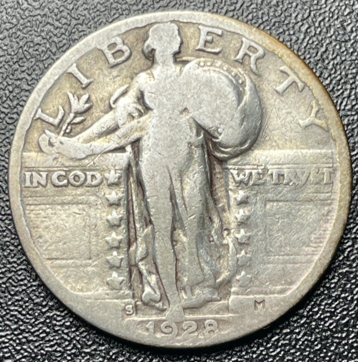 1928-S Standing Liberty Silver Quarter Actual Coin