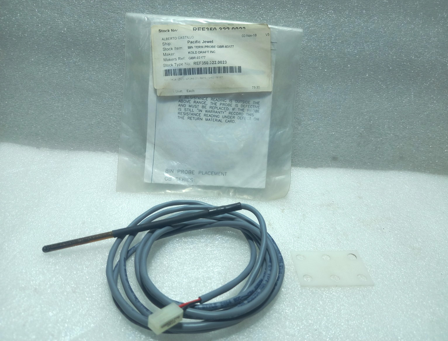 Kold Draft GBR-03177 Bin Thermistor Probe Kit GBR03177
