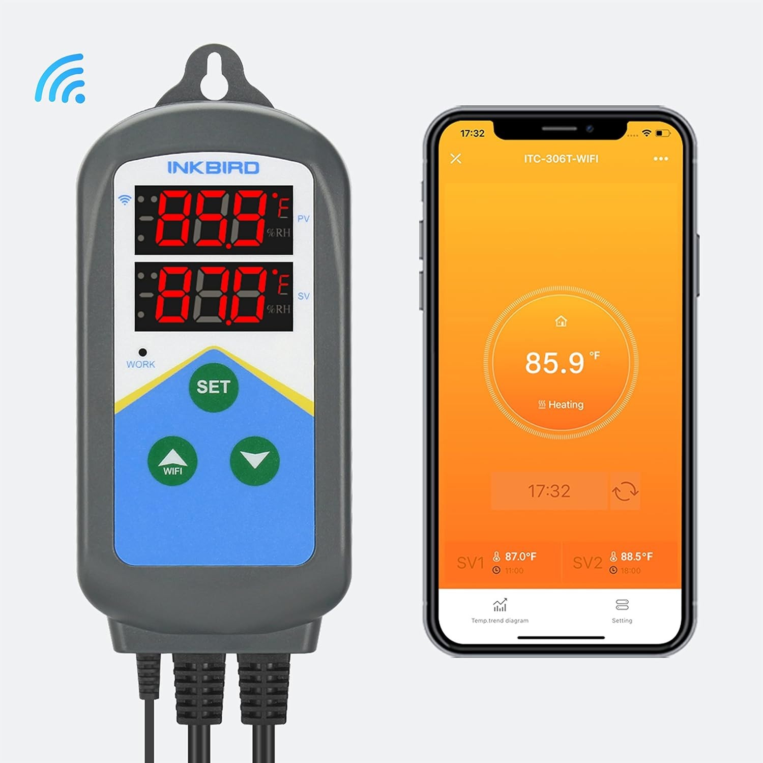 Inkbird ITC-306T Temperature Controller WiFi Heat Lamp Thermostat Fermentation