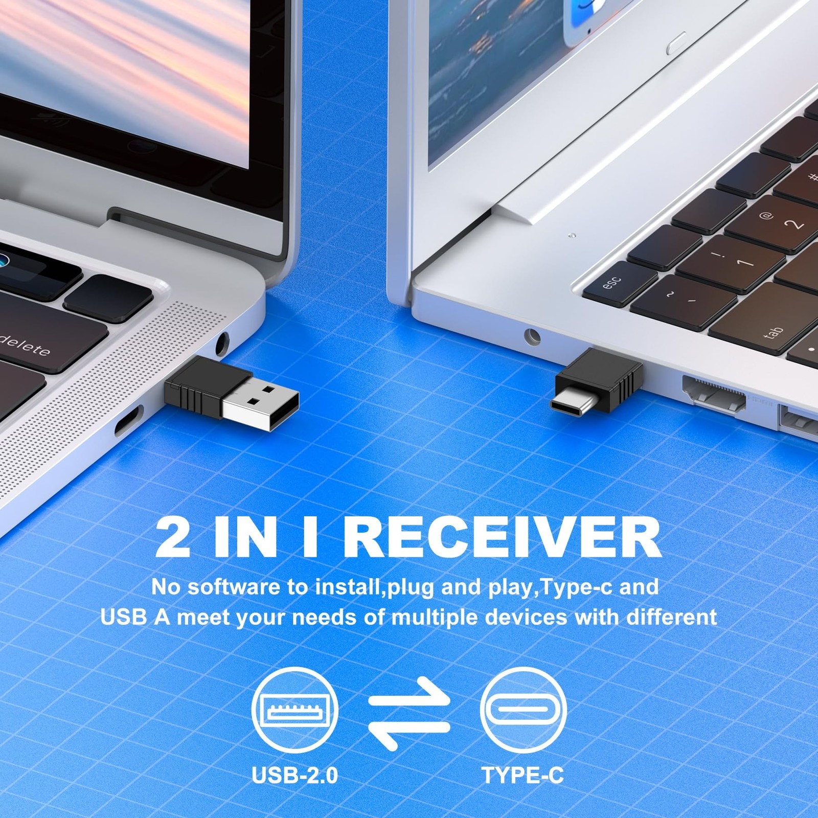 USB Type C Wireless Presenter Remote Presentation Clicker,Volume Control Powe...