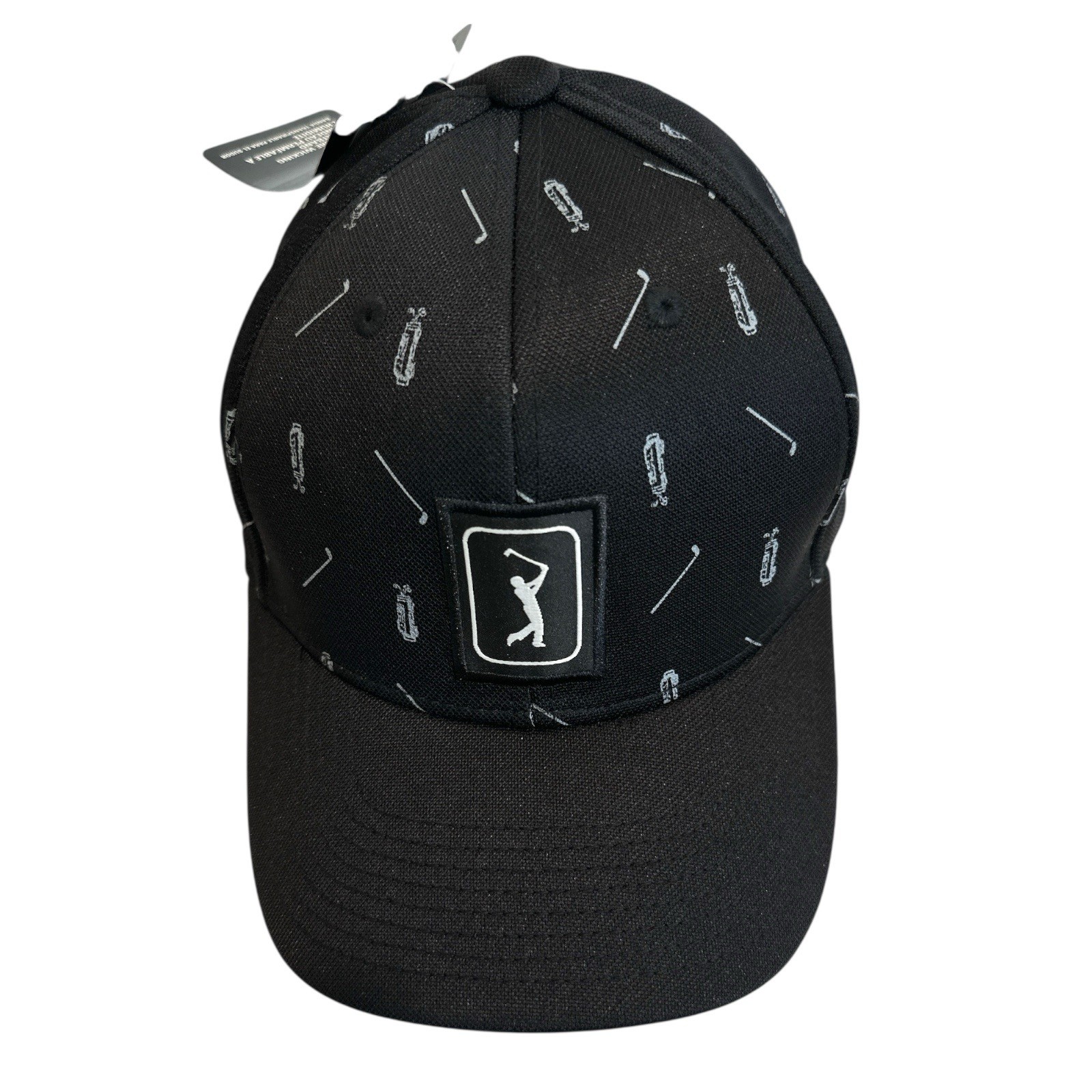PGA Tour Pro Series Golf Hat Strapback Cap Golfing Moisture Wicking Black New