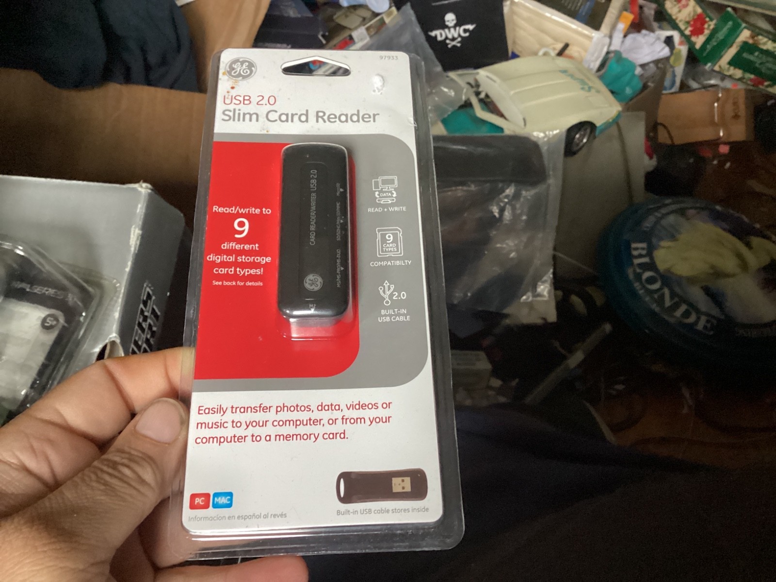 GE 97933 USB 2.0:Sim Card Reader New