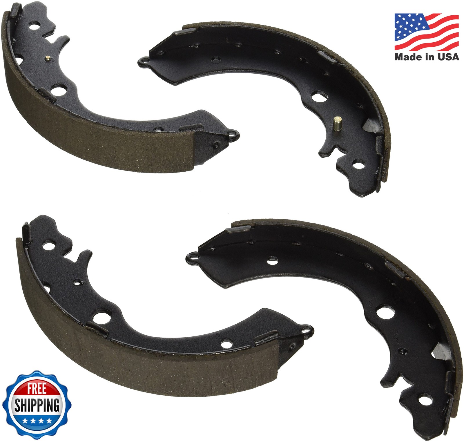 BOSCH BS627 Blue Drum Brake Shoe Set - Compatible With Select Honda Accord, Civi