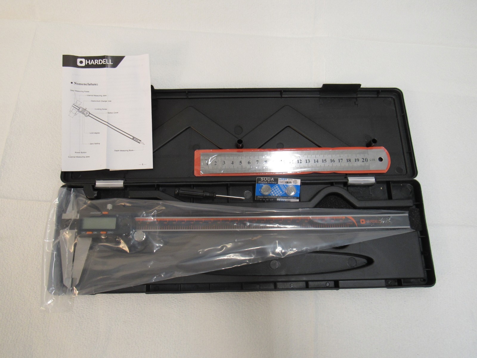 HARDELL Digital Caliper 12 Inch Measuring Tool Large LCD Screen