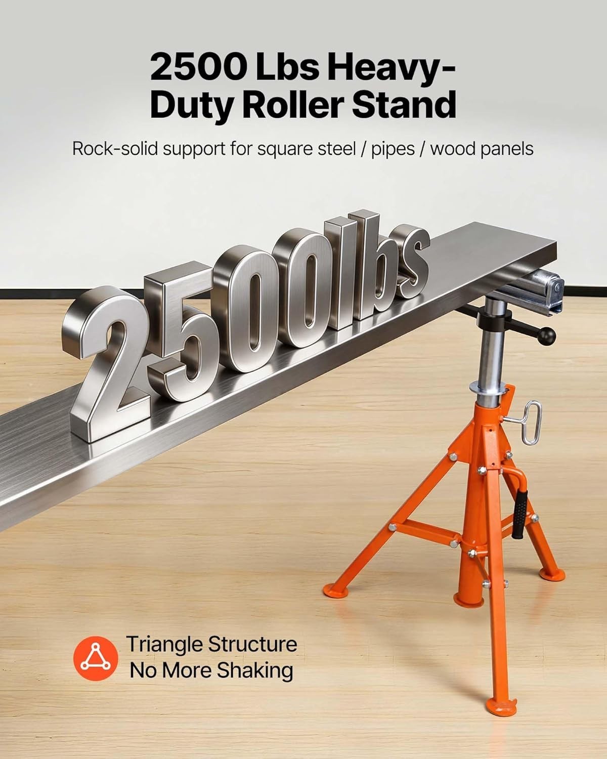 Versatile Heavy Duty Roller Stand - 2500 LBS Load Capacity, 28"-52" Adjustable