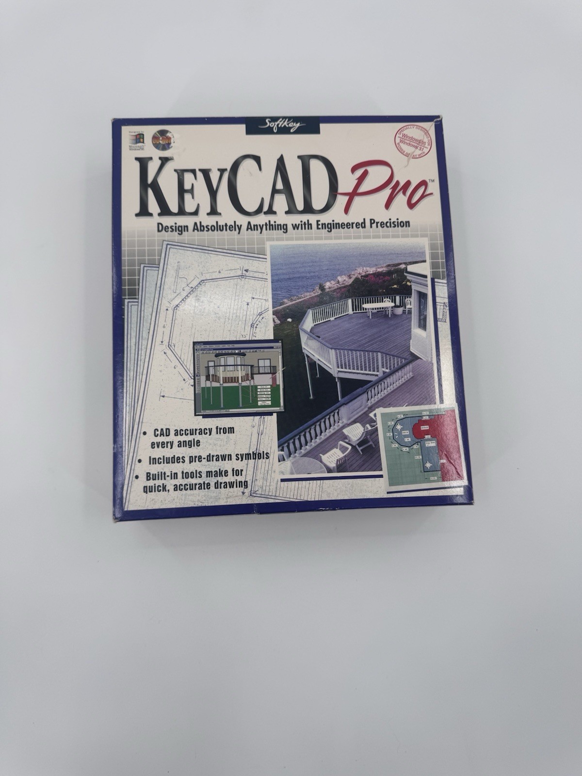 KeyCAD Pro by SoftKey for Windows Big Box Vintage Design Software w/ Manual & CD