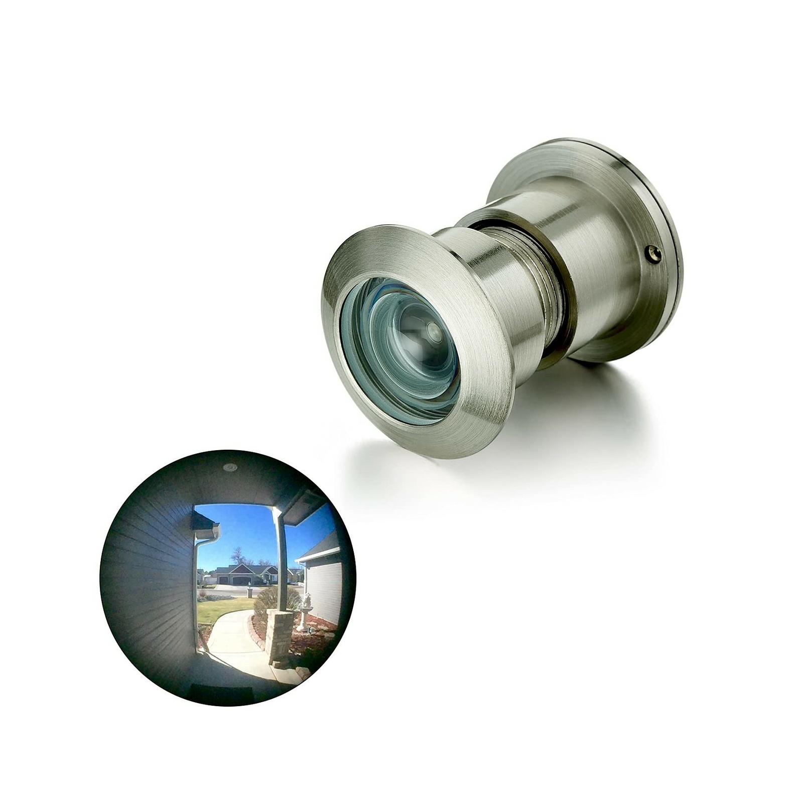 TOGU TG3828YG-SN Brass UL Listed 220degree Door Viewer/ Heavy Duty Privacy Cover