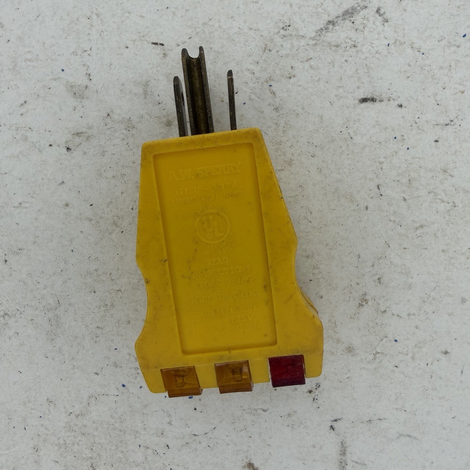 AW Sperry Instruments GFI302A Circuit & GFI Tester Electrical Tool