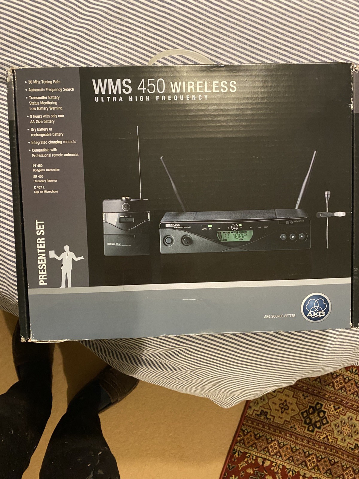 Wireless Microphone AKG WMS450 Wireless Presenter Set - open box, unused.
