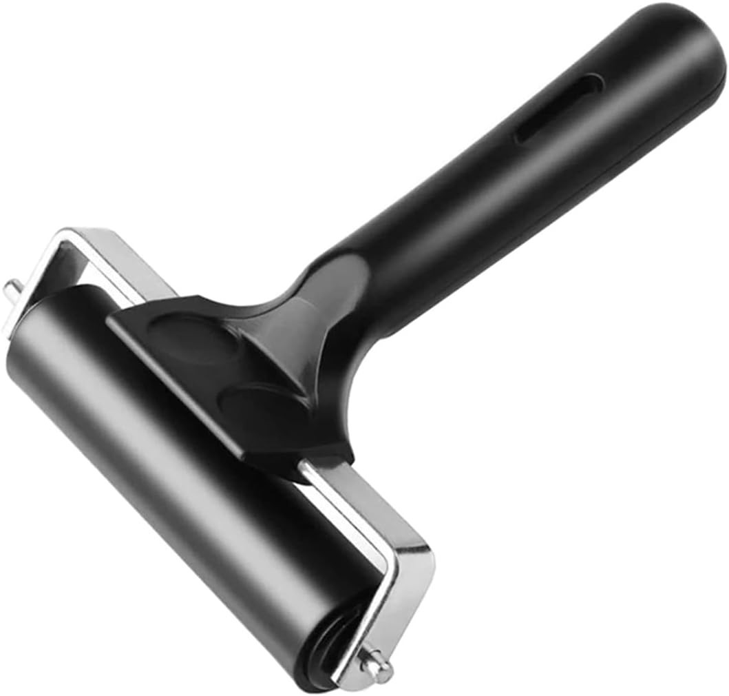 Versatile 4-Inch Rubber Brayer Roller for Printmaking, Crafting & Stamping