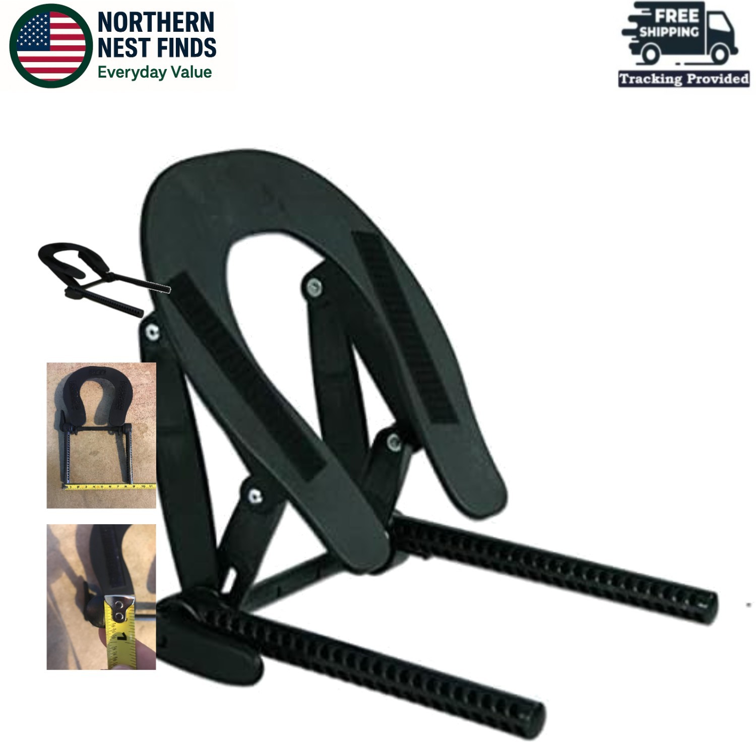 Durable Black Headrest for Massage Tables - Adjustable Design for Comfort