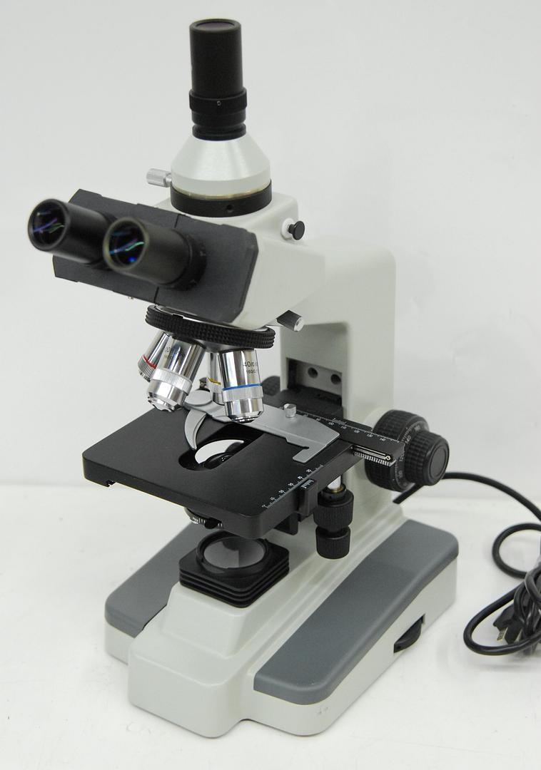 Wolfe B1-223 Trinocular Microscope W/ 4/10/40/100x Objectives