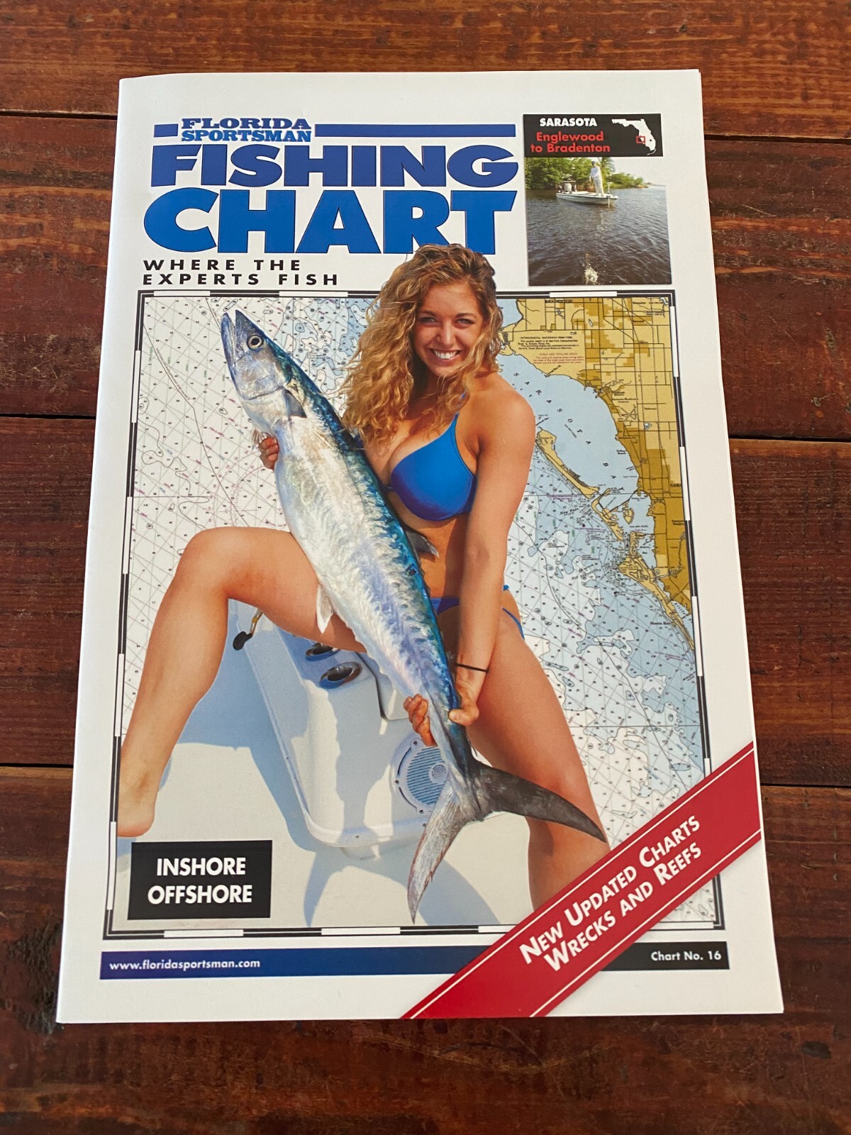 Florida Sportsman Fishing Chart Sarasota Englewood To Bradenton Number 16