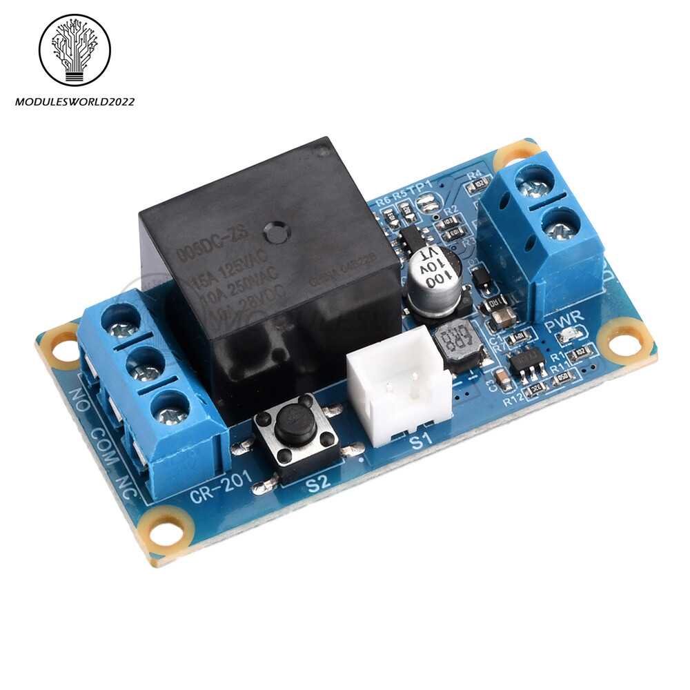 DC5-28V wide voltage 1-Channel Single Button Bistable Self-Locking Relay Module