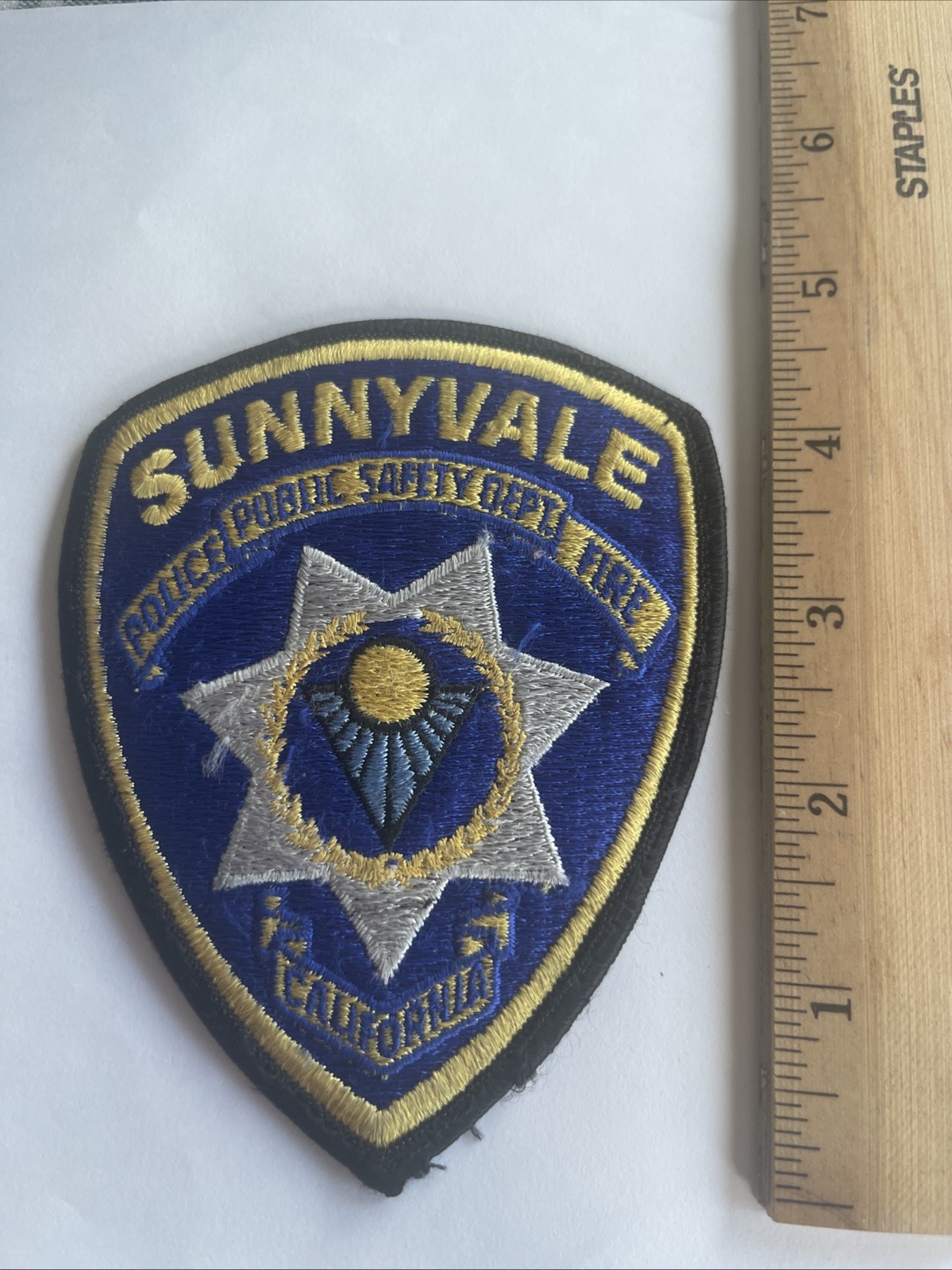 Sunnyvale California Public Safety 2016 Short Lived Version A Patch ++ Mint CA