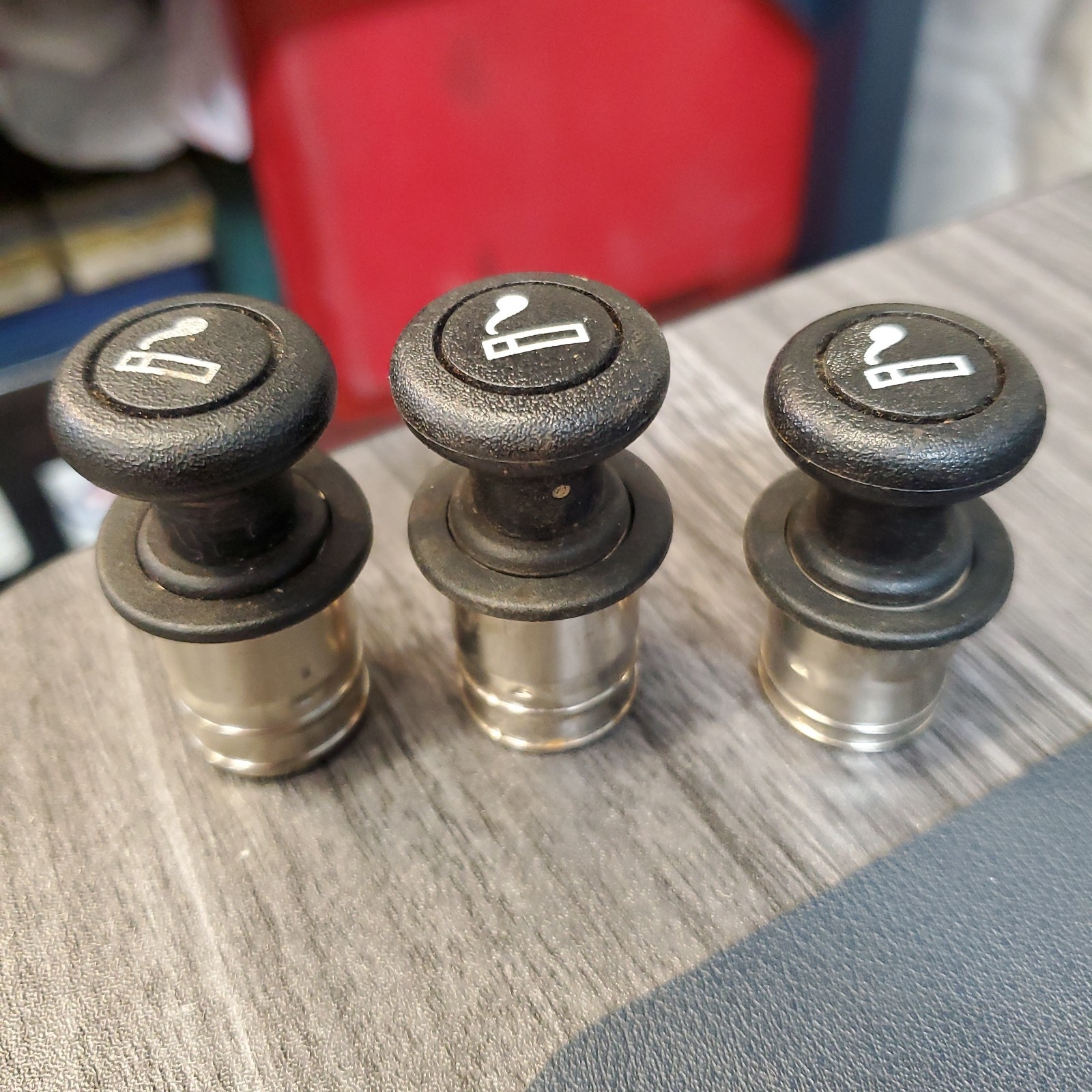 3x Used 1987-2024 Dodge Chrysler Jeep Cigarette Lighter + Knob, OEM Original