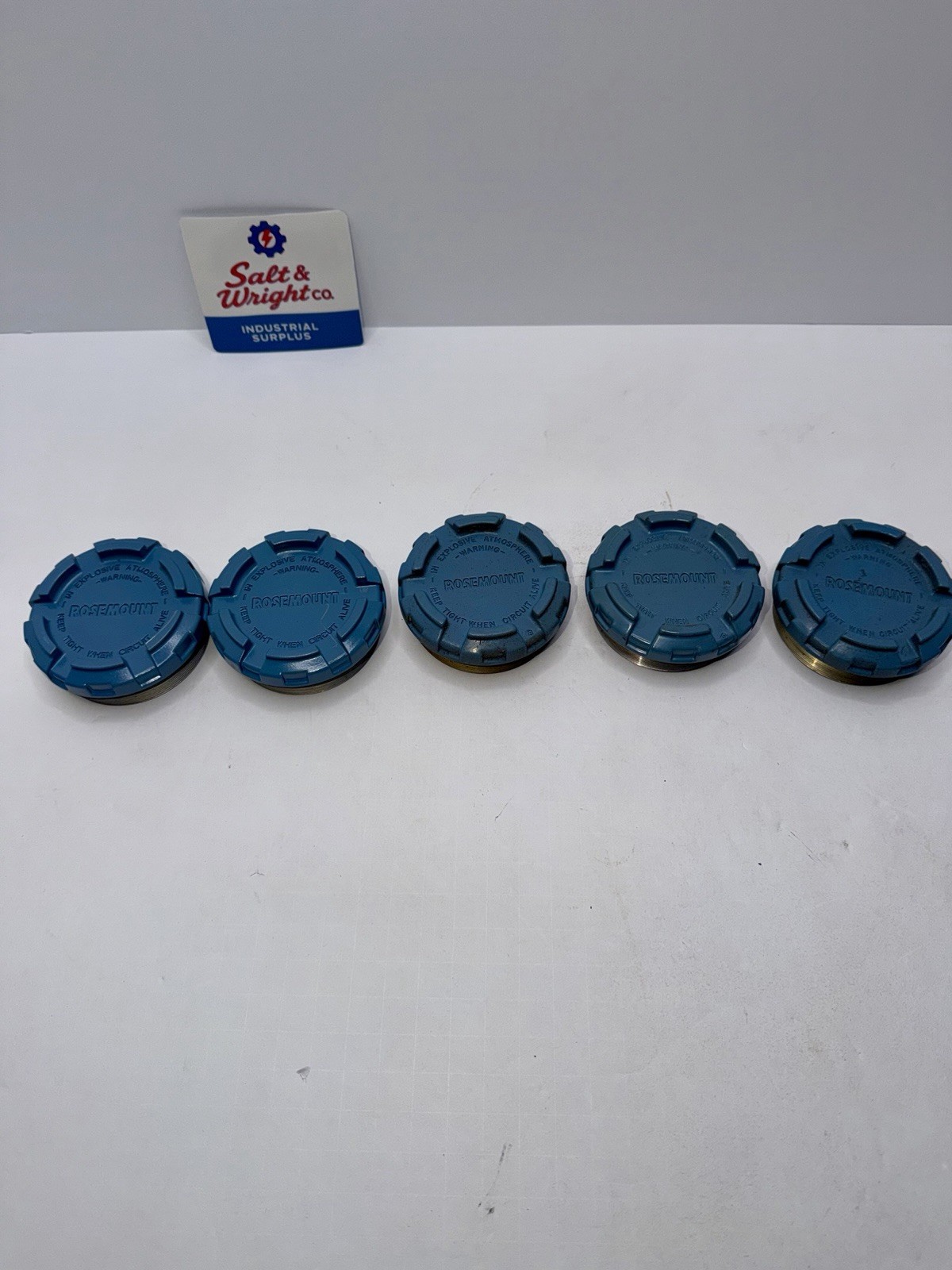 Rosemount Transmitter Housing End Caps / Covers ~2.74” Thread Lot of 5