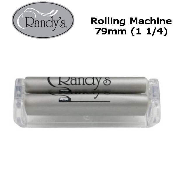 Randy's 79mm 1 1/4 Rolling Machine Manual Cigarette Tobacco Roller Clear Plastic
