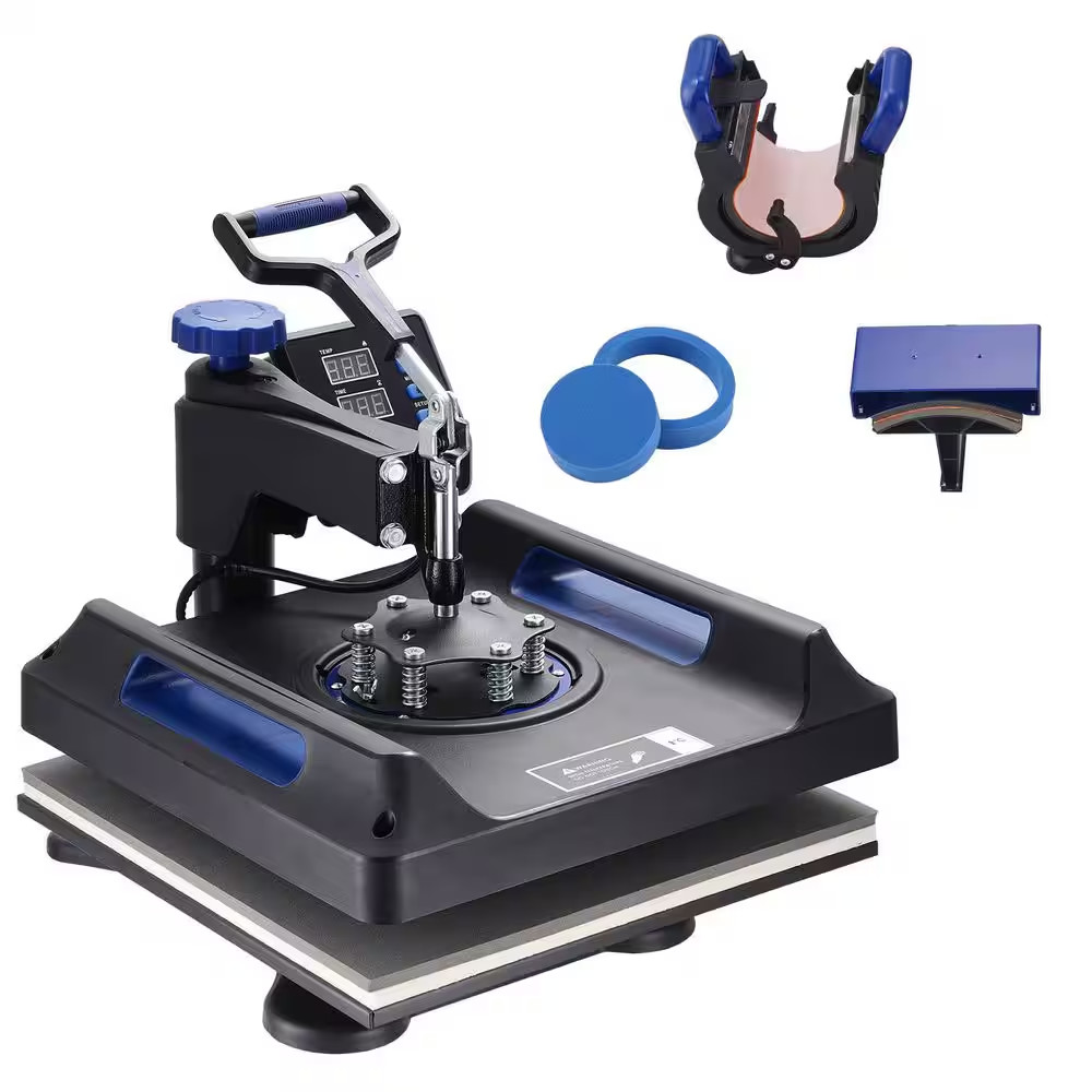 Heat Press 15 X 15, Upgraded Heat Press Machine 5 in 1, Anti-Scald, Fast-Heating