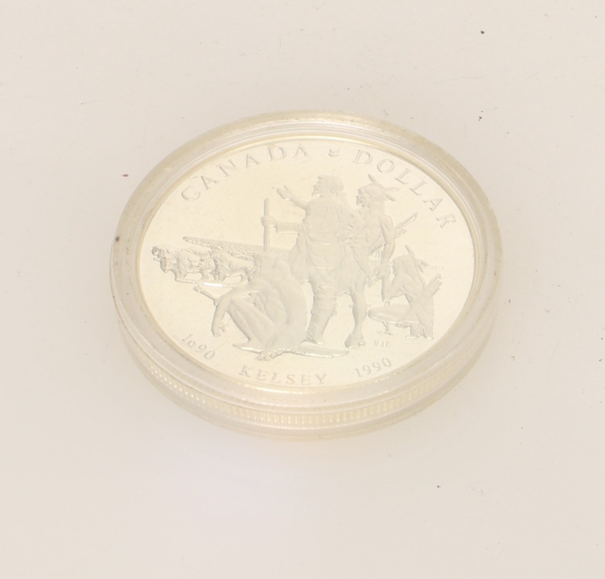 1990 - 1 Dollar - Canada -  Henry Kelsey - Tricentennial 23.3gr .500 Silver Coin