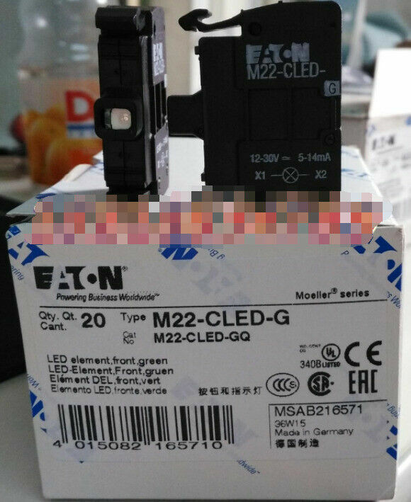 1PCS Eaton Moeller M22-CLED-G M22CLEDG Lamp Green -New Free Ship #ETN