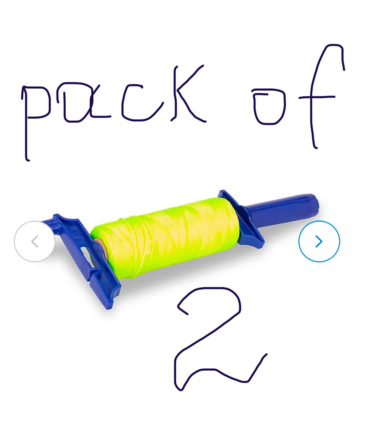 SET OF 2 Marshalltown 500ft Refillable Line Winder Nylon Mason String 495343