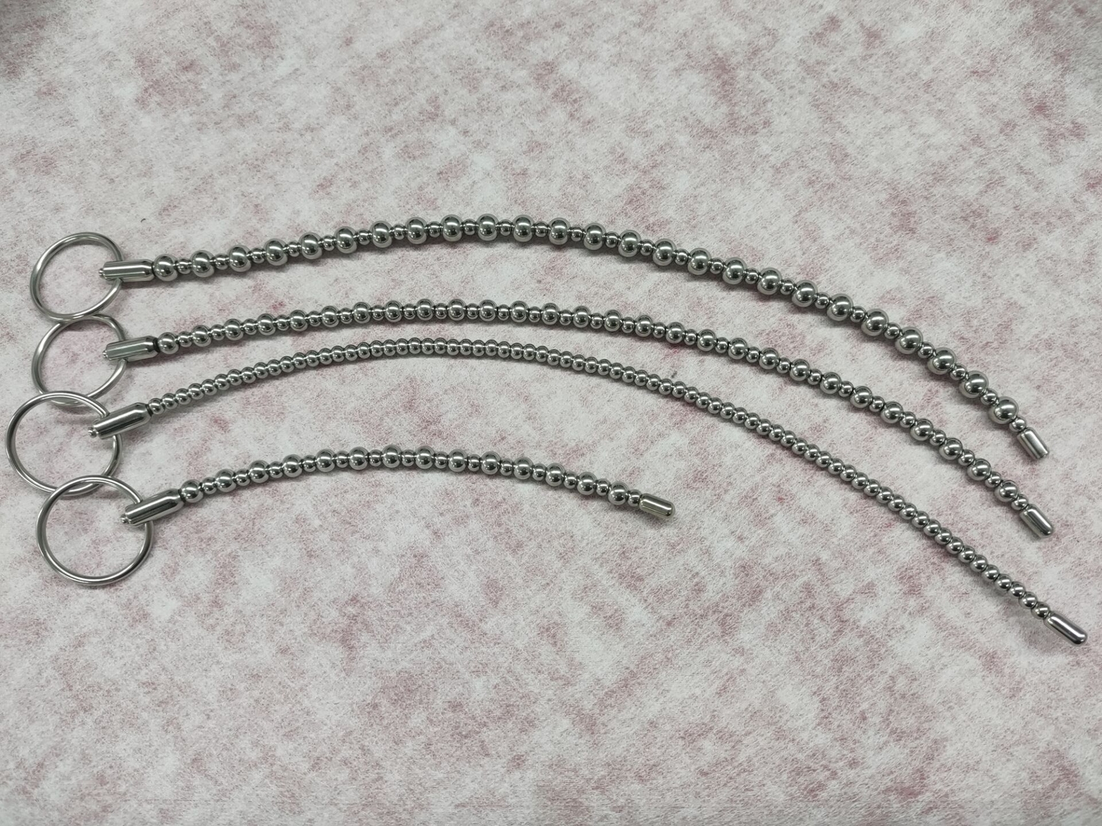 Male E-stim Shock Stainless Steel Dilator Stretcher Urethral Plug Sounding Beads