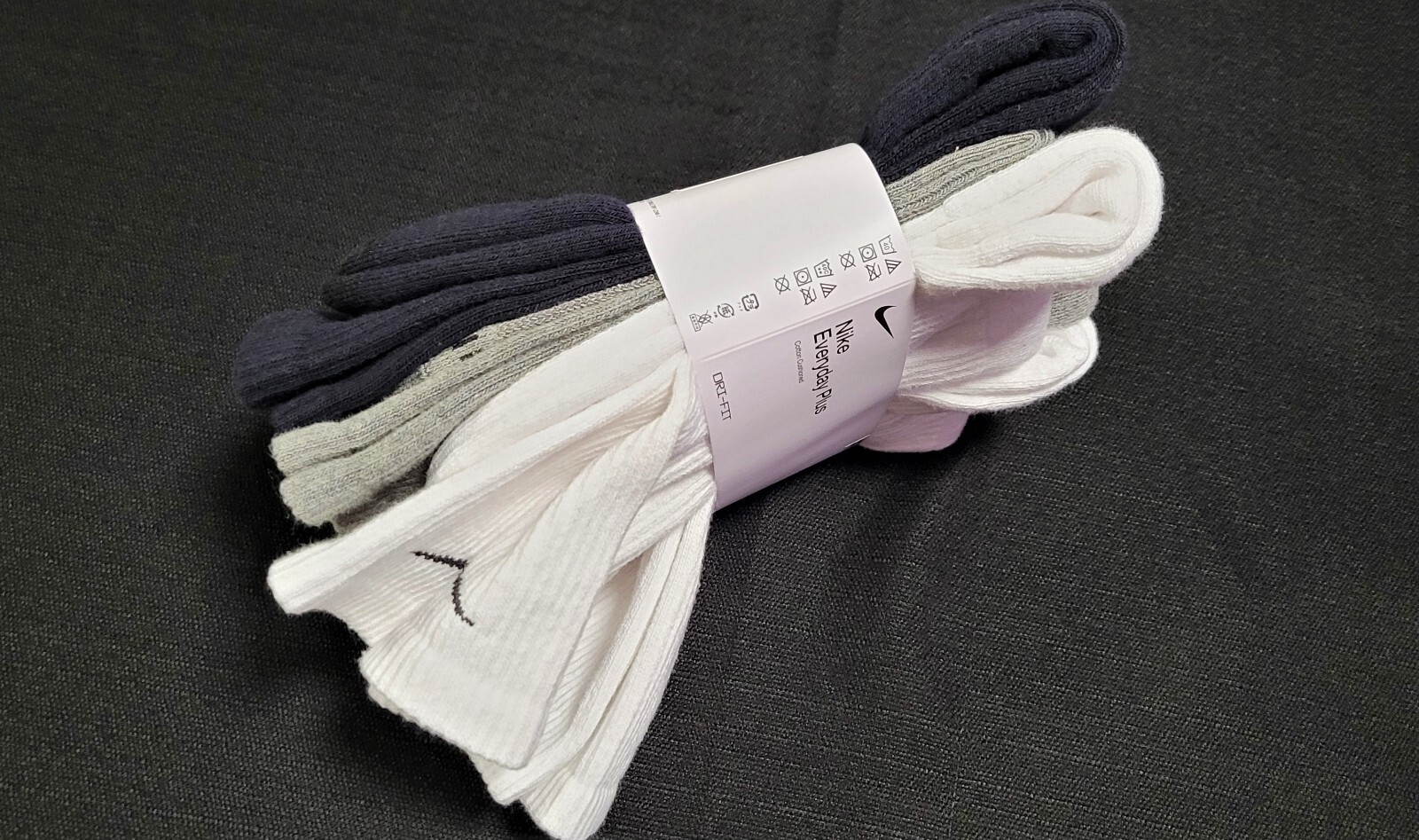Nike Mens Everyday Performance PLUS Crew Socks 6 Prs DRI-FIT SZ 8-12 Multi Color