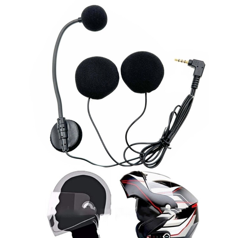 Helmets Speaker Earphone Intercom Mic 3.5mm Straight Head for Motorcycle Helmets