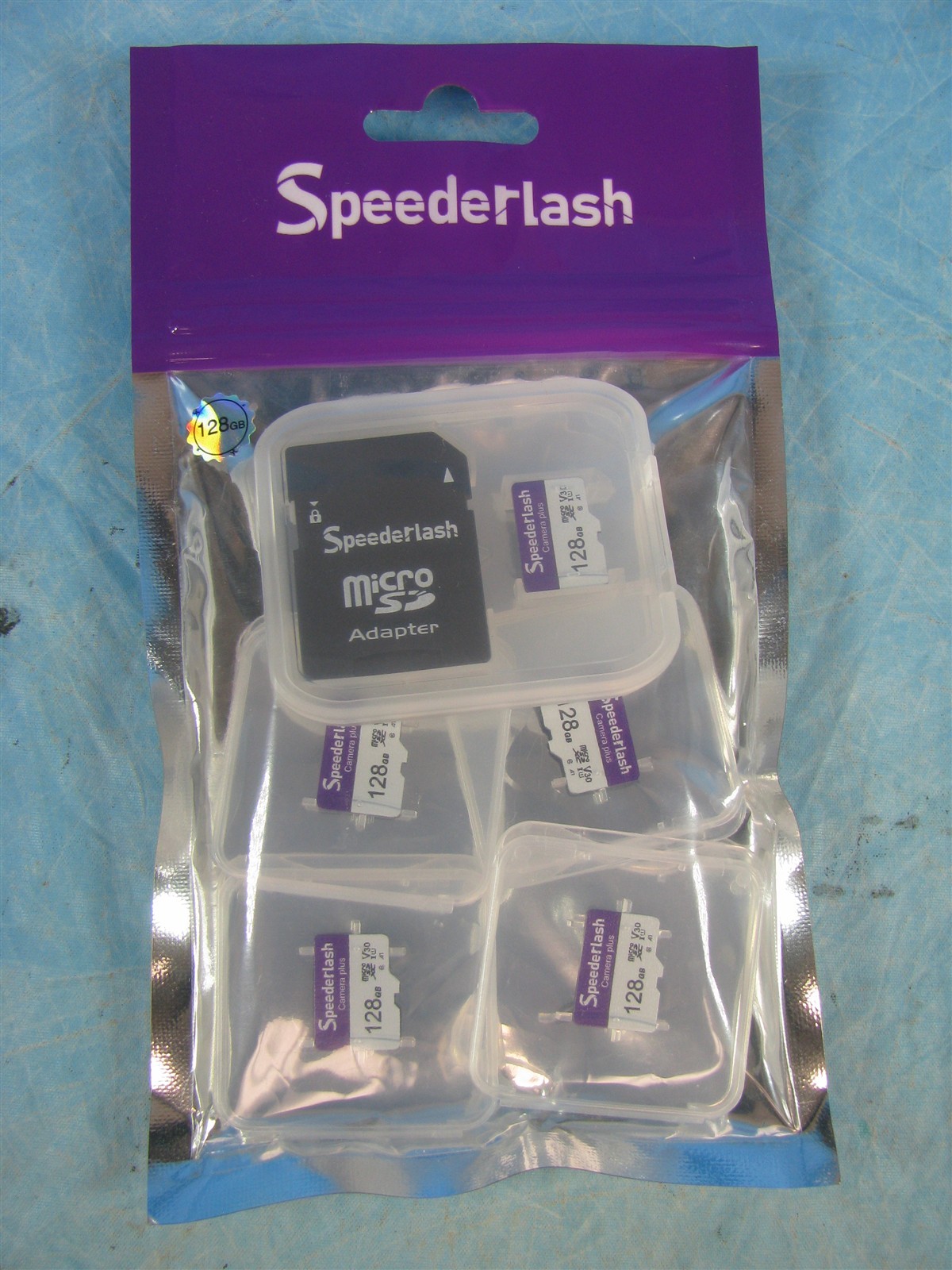 Bundle of 5 Speederlash 128GB microSDXC Memory Cards - FREE SHIPPING - NEW