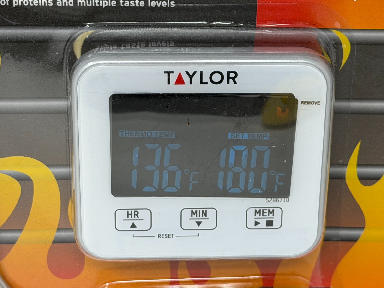 Taylor Programmable Wired Probe Thermometer Timer NIP BBQ Grill Meat 5286710